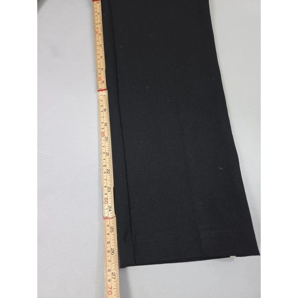 Hm Black Pants Pull On Size 8 Womens Elastic Waist Stripes